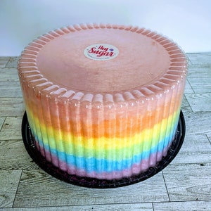 Cotton Candy Rainbow Birthday Party Cake, Unicorn theme party, Sweet 16, Floss Cake, vegan gluten dairy free, dessert table centerpiece