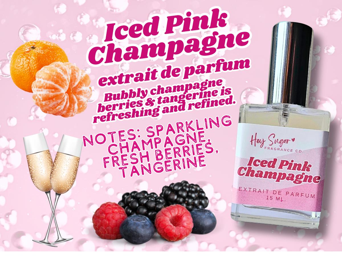 Iced Pink Champagne Perfume - Refreshing Champagne, Berries & Tangerine Scent - Fruity Gourmand Perfume, gift for her, perfume samples avail