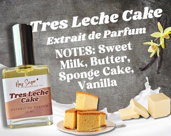 Tres Leche Kuchenparfüm - Gourmand-Parfüm, Biskuit-Duft, Dessert-Parfüm, Geschenk für Sie, Bäckerei-Parfüm, Kuchenduft, Geburtstag