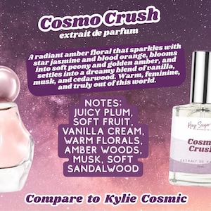 Perfume Cosmic Crush / Huele a Cosmic / Perfume floral amaderado ambarino / Perfume asequible / Perfume para combinar con otras fragancias /