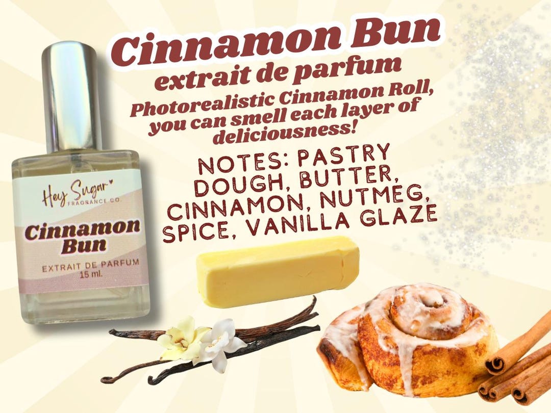 Cinnamon Bun Perfume Cinnamon Roll Fragrance, Gourmand Perfume