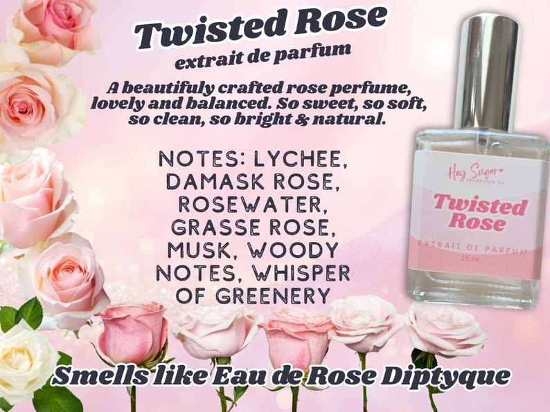 Stemmy Roses Rose Perfume - Eau Rose - Twisted Rose Fragrance- Affordable Niche ...