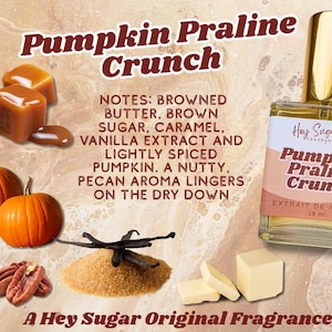 Pumpkin Praline Crunch Perfume - Caramel Fall gourmand fragrance, mouthwatering fall scent, layering perfume, cozy perfume, gift for her