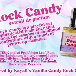 Rock Candy Perfume, An inspired gourmand candy perfume | organic perfume | sweet sugar fragrance | vanilla candy | gift for her | samples