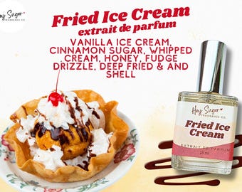 Fried Ice Cream Perfume - gourmand fragrance, gift for her, dessert fragrance, perfume samples, layering perfume, fall perfume, edible scent