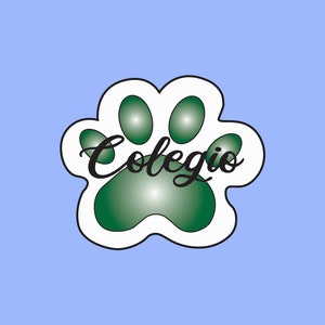 Colegio Paw Print Aufkleber