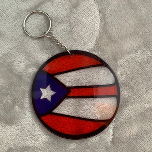 Puerto Rico Flag Keychain