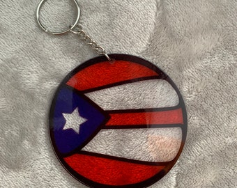 Puerto Rico Flag Keychain