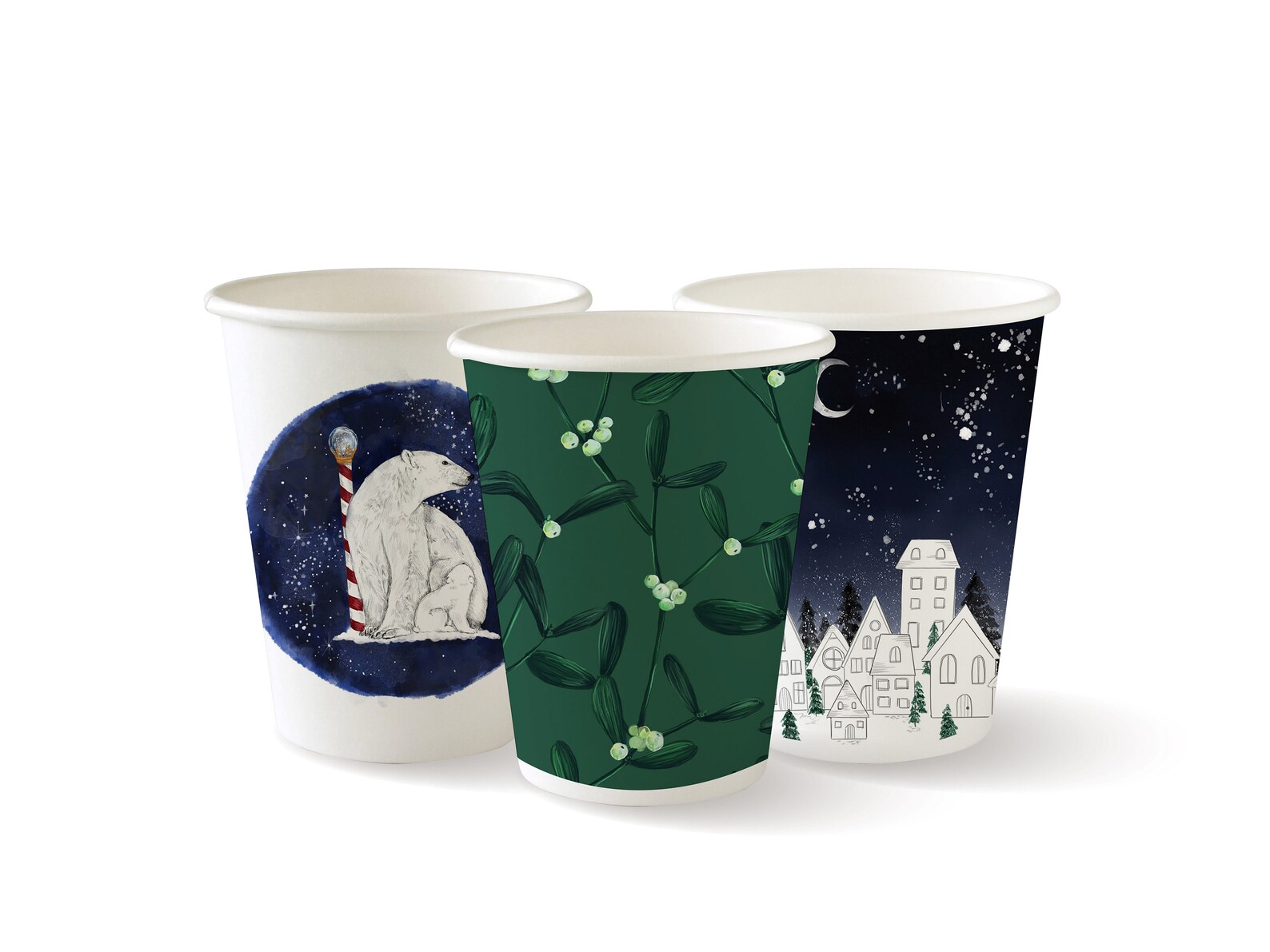 Christmas Hot Drinks Double Wall Compostable Cups 8oz or Etsy
