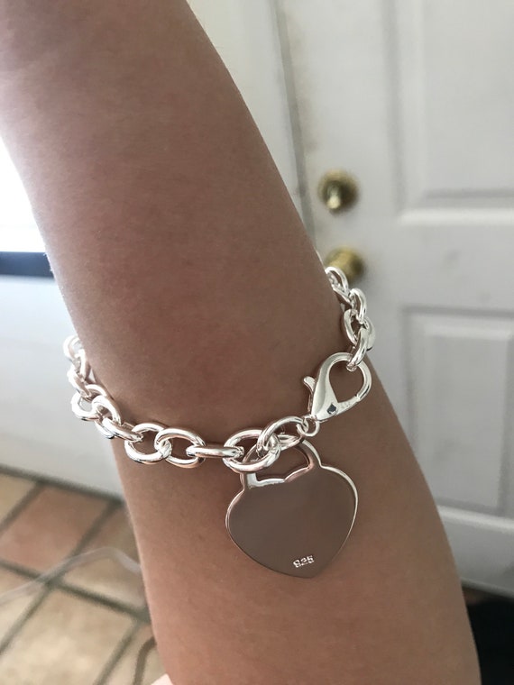 Heart Charm Bracelet Silver Plated Copper Elle Woods Etsy Australia