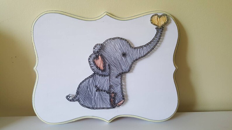 Baby Elephant String Art | Etsy