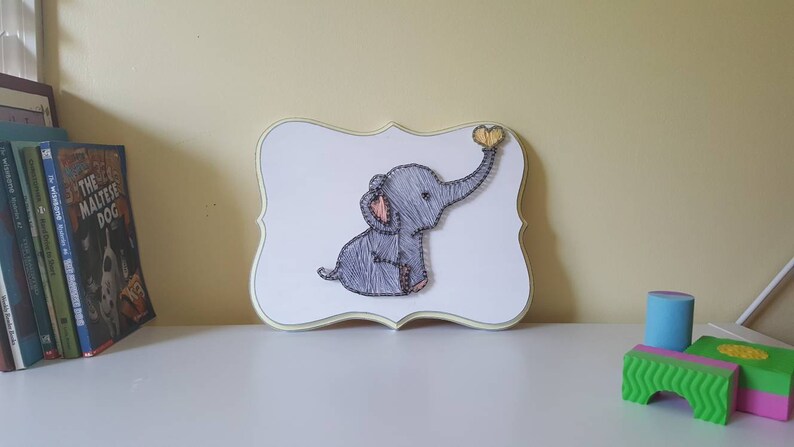 Baby Elephant String Art | Etsy