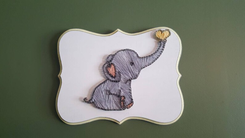 Baby Elephant String Art | Etsy
