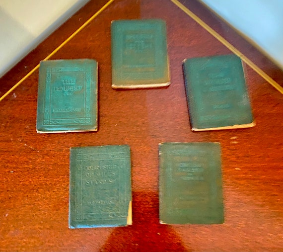Lot of 5 Antique Little Leather Library Books 1916 1923 Etsy