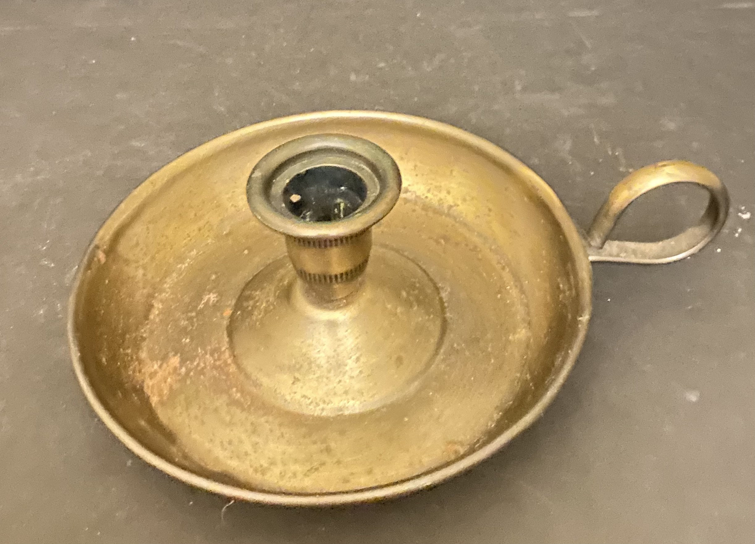 1800s Antique Chamber Candle Holder With Handle Etsy