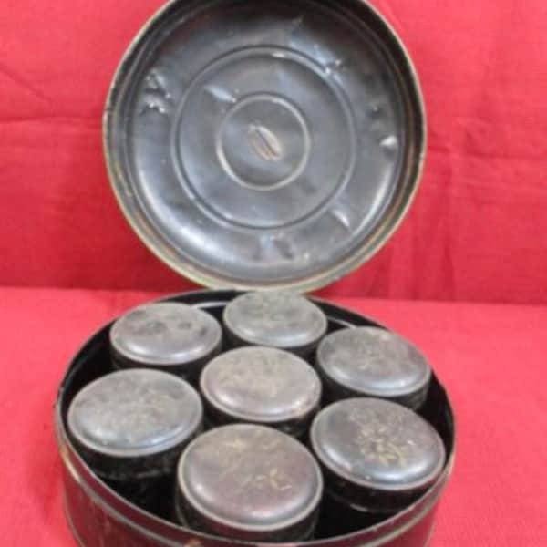 Antique Metal Spice Containers Etsy
