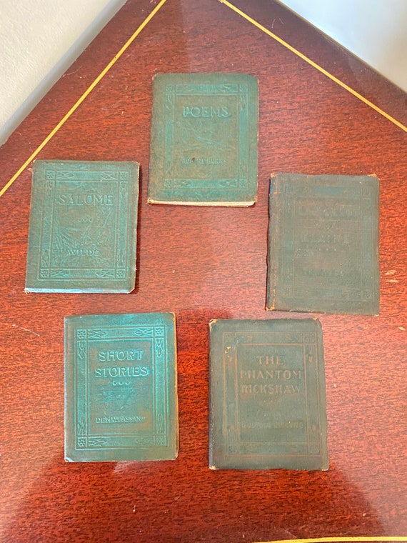 Lot of 5 Antique Little Leather Library Books 1916 1923 Etsy