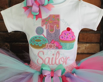 Sweet Celebration Birthday Tutu Outfit Girls,Sweet One Birthday Outfit,Cupcake Birthday Outfit,Sweet Birthday,Girls Sweets Birthday Tutu,