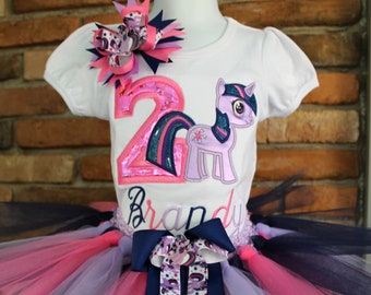 Pony Birthday Outfit, Pony shirt, Girls Birthday shirt,Midnight Sparkle Birthday Outfit, Sparkle Pony Shirt, Horse Birthday Shirt