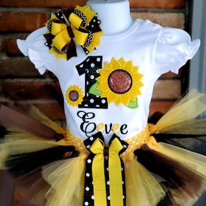 Sunflower first birthday shirt best sale