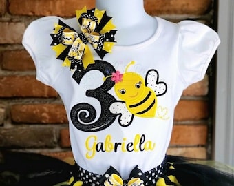 Bee Birthday Outfit bumblebee Birthday Outfit honey Bee Birthday Outfit happy Beeday Outfit Bee Shirt Bee Birthday Shirt Bumblebee Shirt Etsy