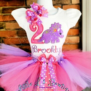 Dinosaur Birthday Tutu Set Girls,Dino Bday Outfit,Triceratops Birthday Outfit,Girl Dinosaur Shirt,Dino Birthday Shirt,Miss Dino Birthday