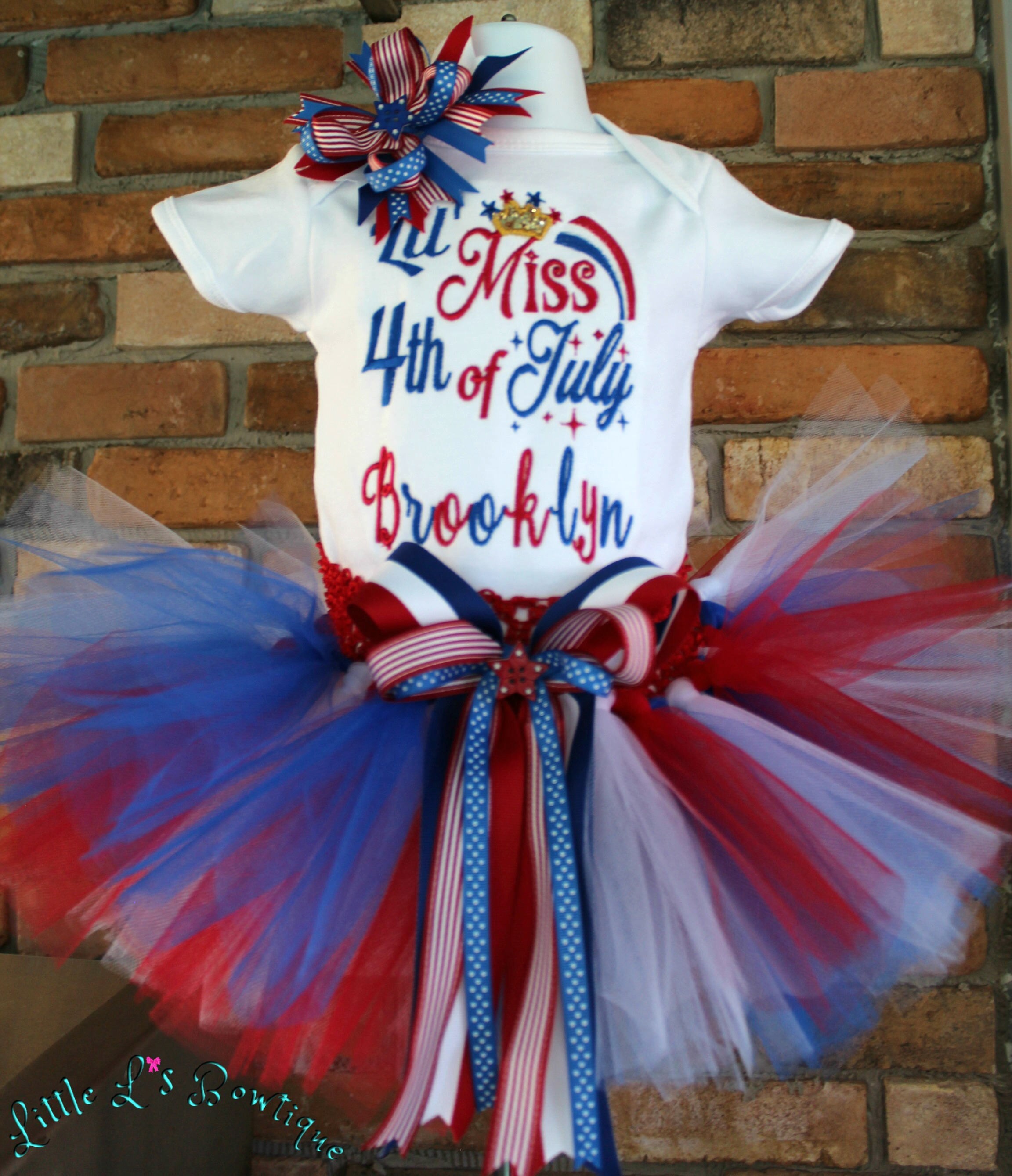 KADBLE Kids Girls July 4th American Flag Printed Tutu Skirt Independence Day Dance Dress and Headband Set 
