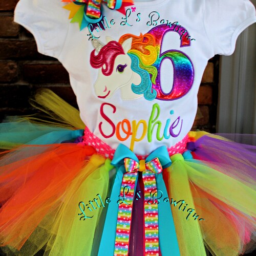 Girls Rainbow Unicorn Suntop Set