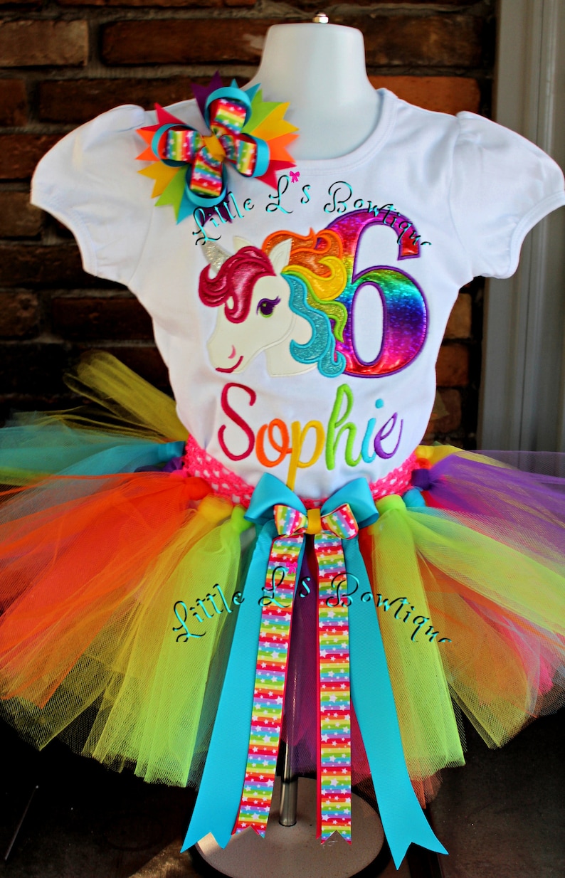 Rainbow Unicorn Birthday Outfit Girls,Rainbow Unicorn Birthday Shirt,Neon Rainbow Unicorn Outfit,Unicorn Tutu,Unicorn Party,Unicorn Bday 