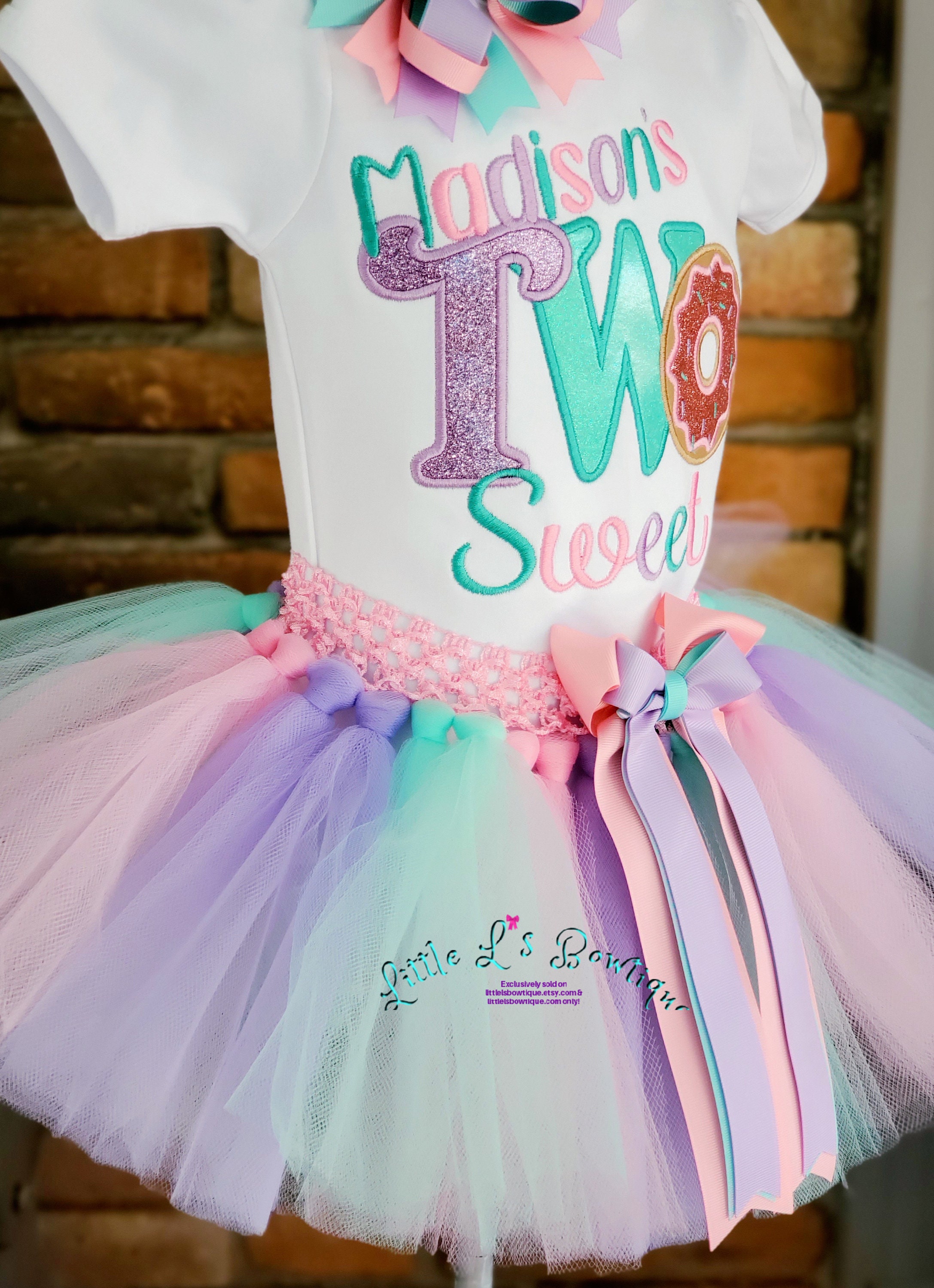 Two Sweet Outfit, Donut Birthday Tutu Set