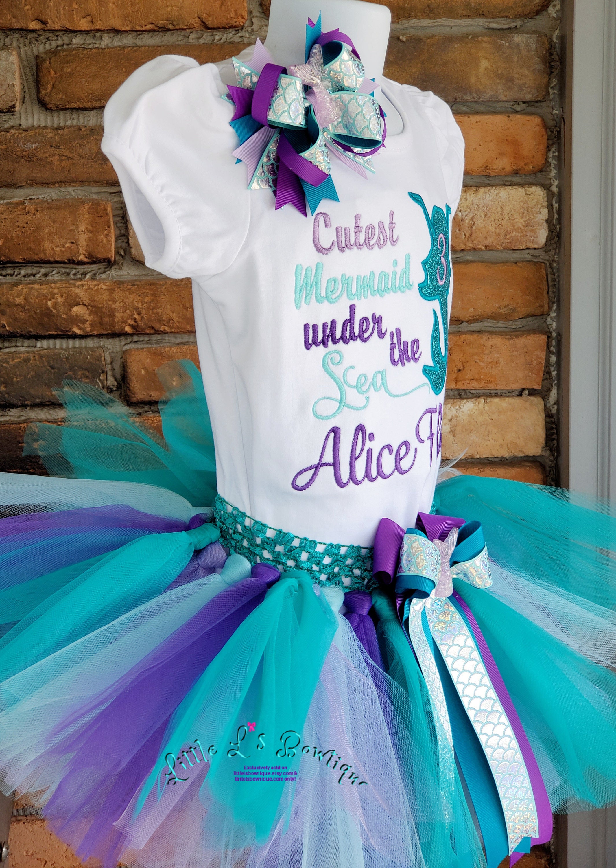 Mermaid birthday outfit girl cheap