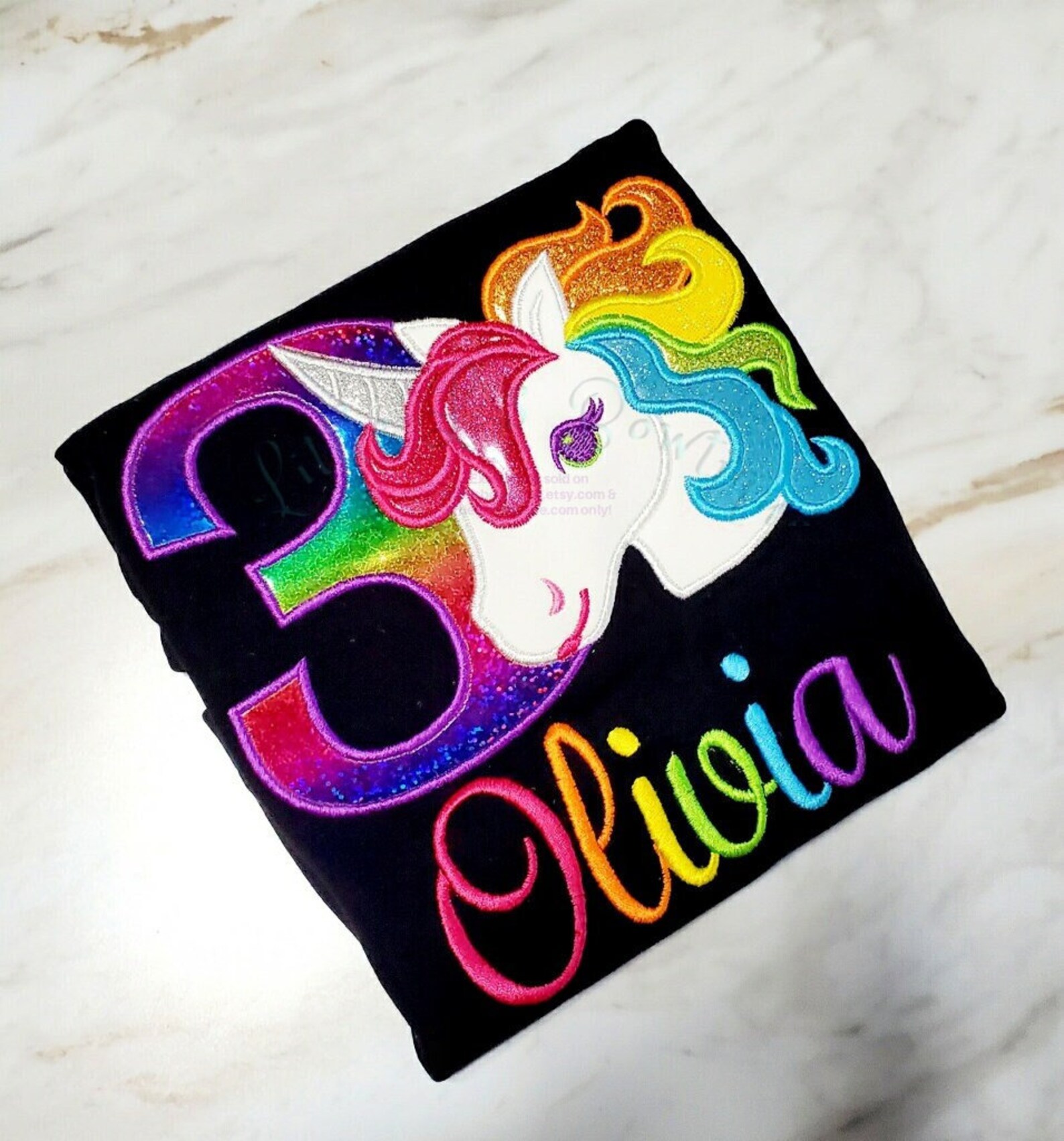 Girls Unicorns Are Born in October Shirt Rainbow Unicorn Tee main image 1