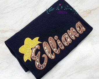 Personalized Shirt, Girls Name Shirt, Personalized Name Shirt, Leopard Print Shirt, Cute Girls Shirt,Custom Shirt, Embroidered Shirt