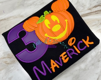 Mr. Mouse Inspired Birthday Shirt, Mouse Pumpkin Birthday Shirt ,Boys Pumpkin Shirt,Halloween Birthday Shirt, Jack O Lantern Shirt