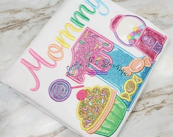 Chemise parent arc-en-ciel, chemise parent pastel bonbons, chemise maman arc-en-ciel, chemise papa Gumball, chemise adulte Candyland, chemise famille