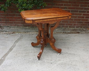 Antiques, Furniture,  Walnut Burl Table