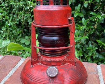 Vintage Dietz No. 40 Traffic Gard Railroadiana Display Lantern | Embury Dietz Fresnel Globe