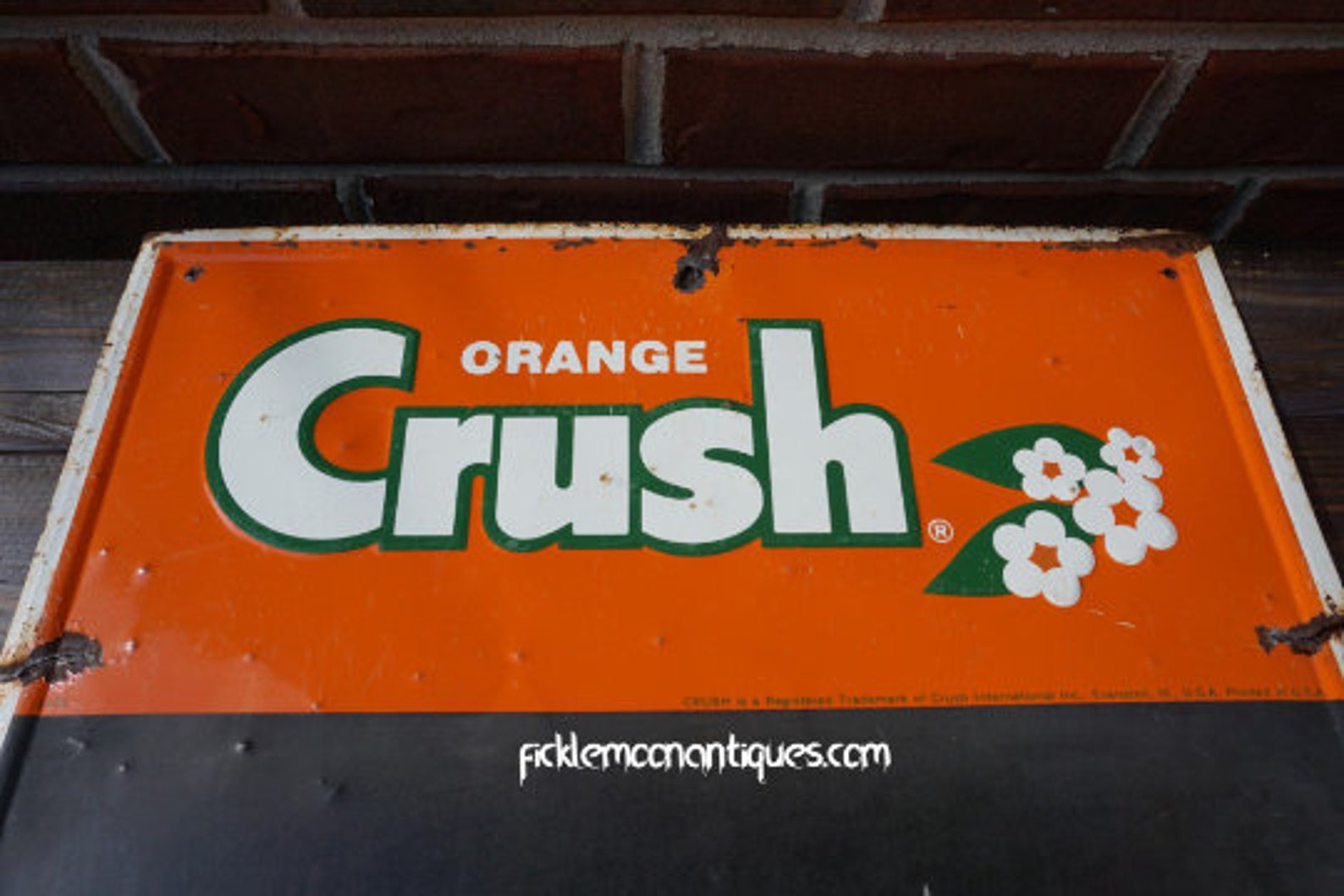 Orange Crush Sign Vintage Embossed Chalkboard Menu Metal Sign Etsy
