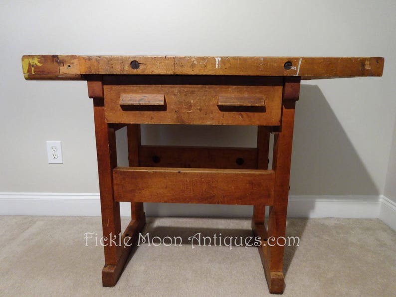 Christiansen Company Antique American Industrial Maple Etsy