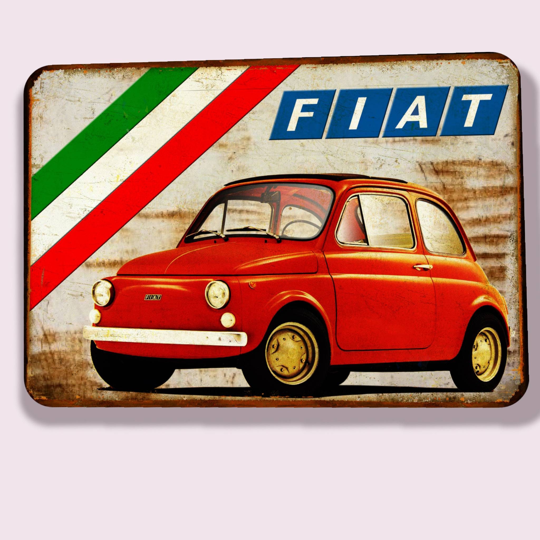 Fiat 500 in Rom, Italien. Schlüsselanhänger