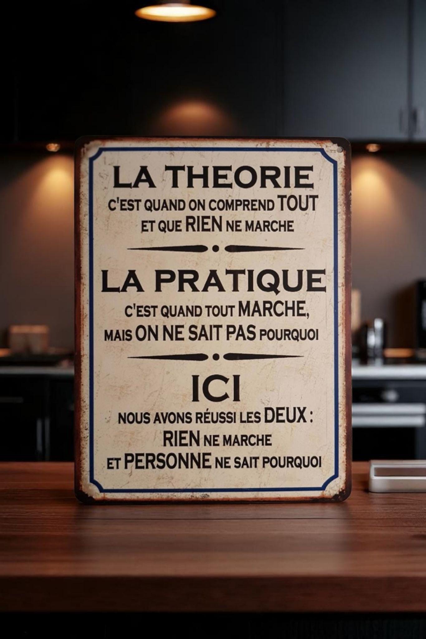 Vintage metal plates Theory