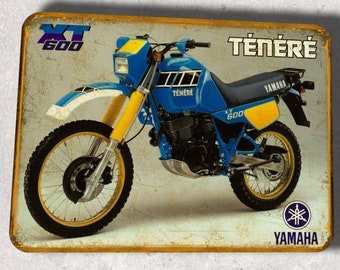 Placa de metal vintage Yamaha 600 Ténéré