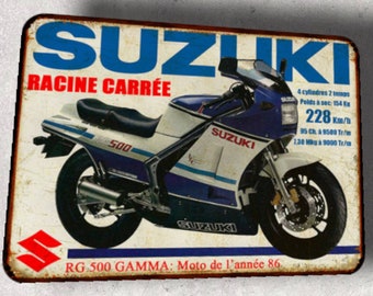 Vintage metal plate Suzuki RG 500 Gamma