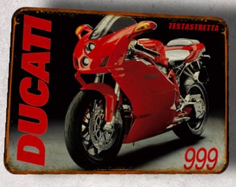 Vintage Ducati 999 metal plate