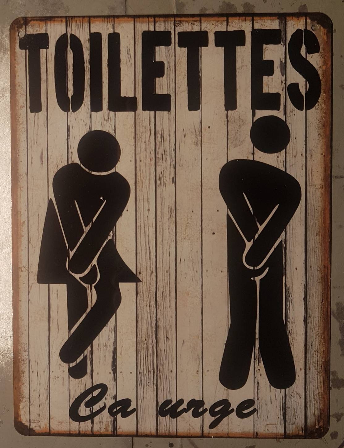 Plaque Métal Toilettes