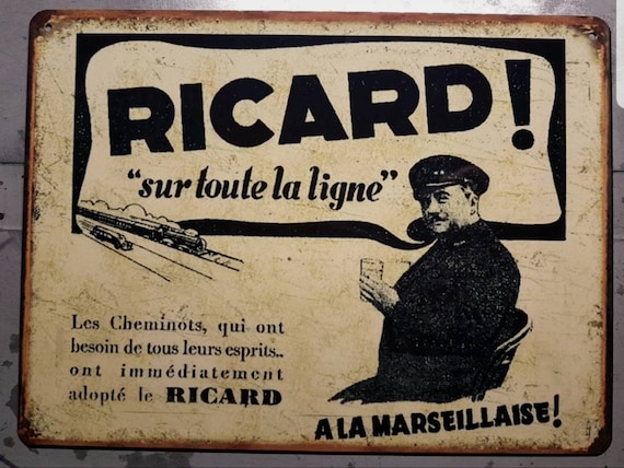 la plaque métal Ricard, idée cadeau de Marseille