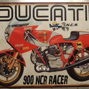 Ducati NCR Vintage-Metallschild