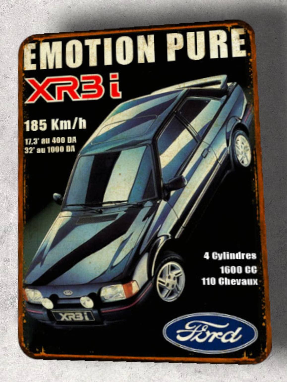 Vintage Ford Escort XR3 i metal sign