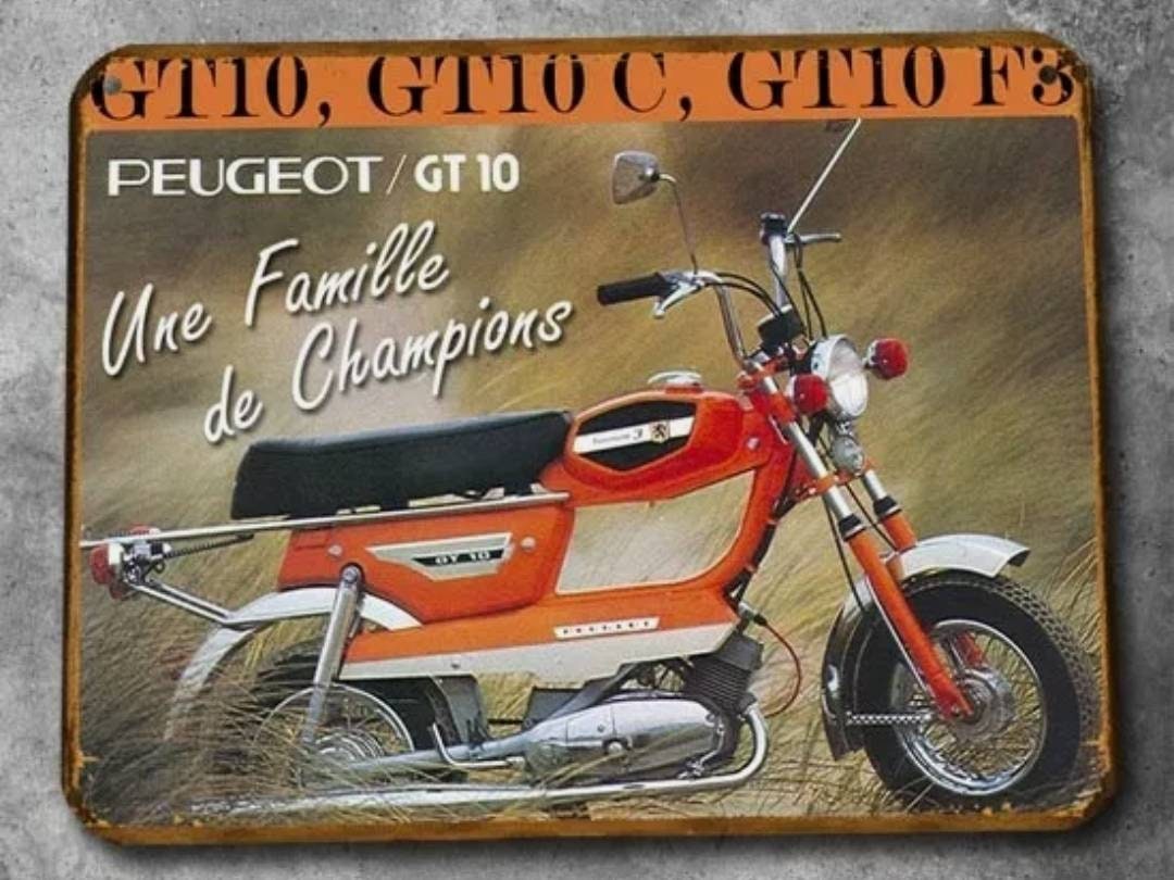 Plaque Métal Vintage Peugeot Gt10