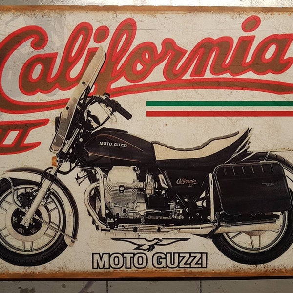 Plaque métal vintage Moto Guzzi California